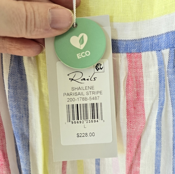 NWT Rails Revolve Shailene Parisail Stripe Midi Sun Dress Large Sundress - Picture 9 of 11